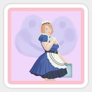 Frog-maid Sticker